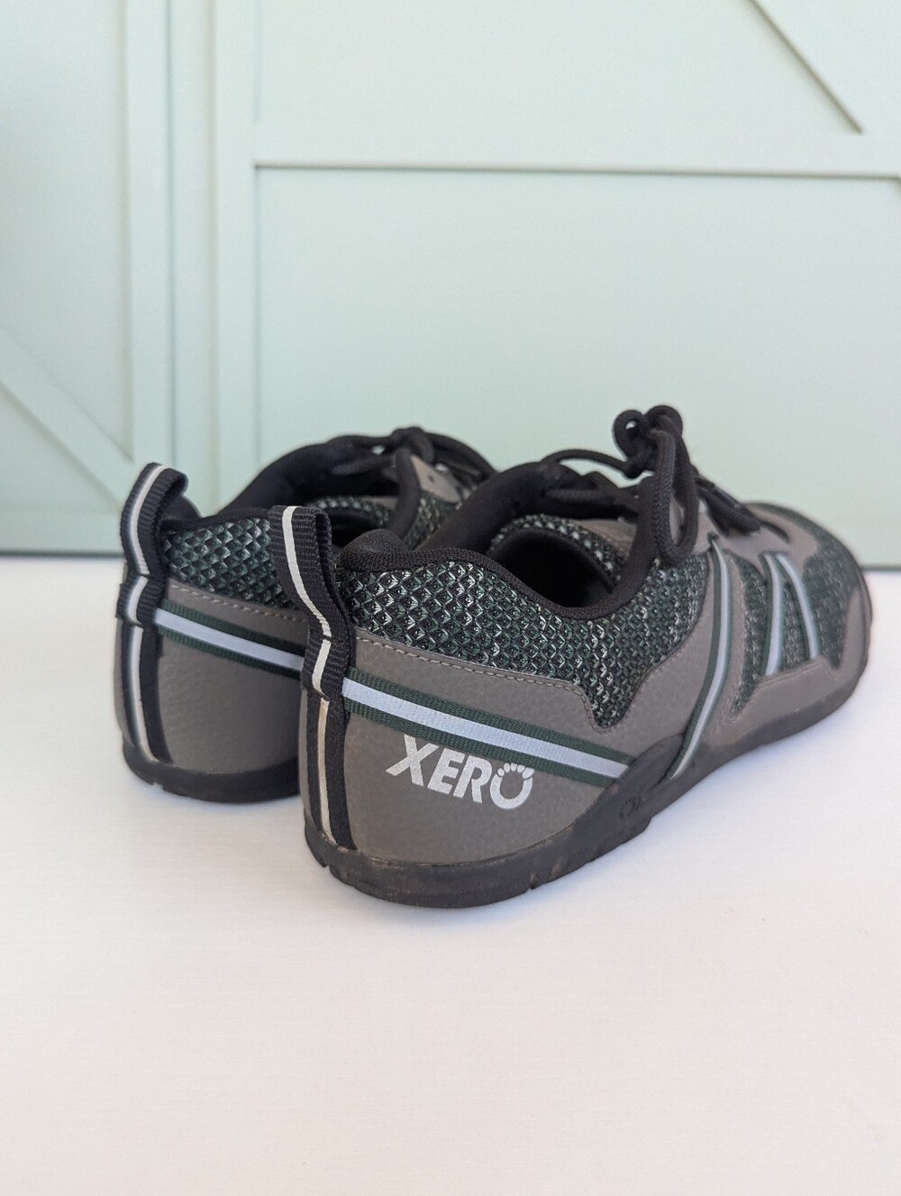 Men's Green & Gray Athletic Mesh Sneakers - Picture 5 of 10